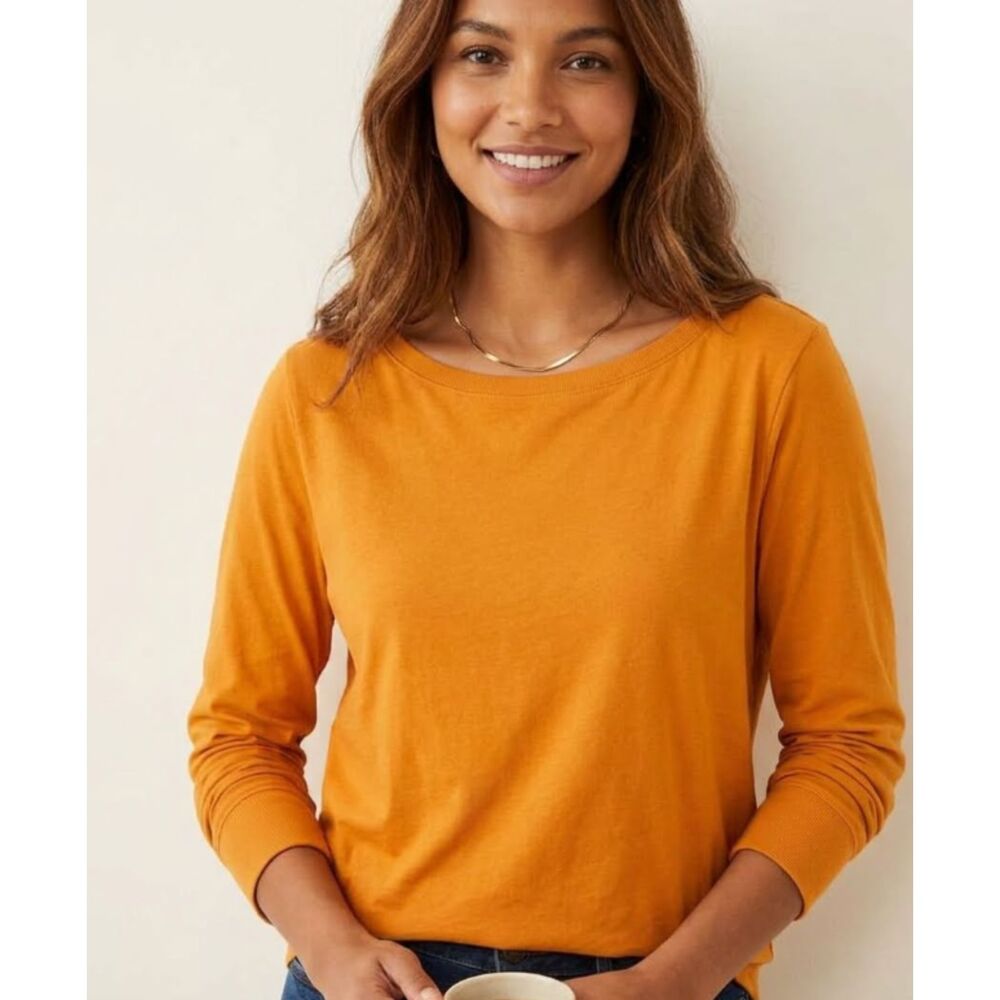 LOFT Bateau Neck Long Sleeve Tee Women's Size XL